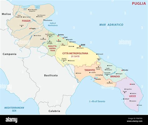 Mapa De Apulia Map Of Apulia Hi Res Stock Photography And Images