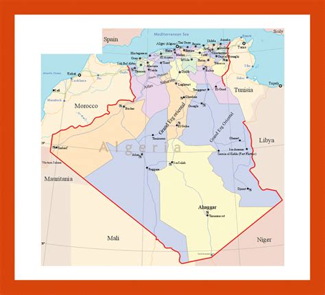 Algeria Political Map