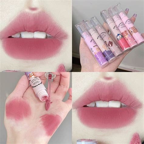 Cappuvini Winnie the Pooh Paradise milk tea lip mud matte lip glaze wo ...