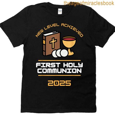 New Level Achieved First Communion 2025 Video Game Catholic T-shirt