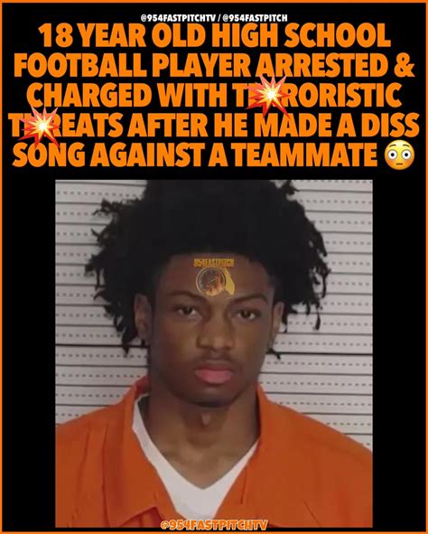 954 Fast Pitch TV | 18 Year Old High School Football Player Cortez Lyles Arrested & Charged With ...