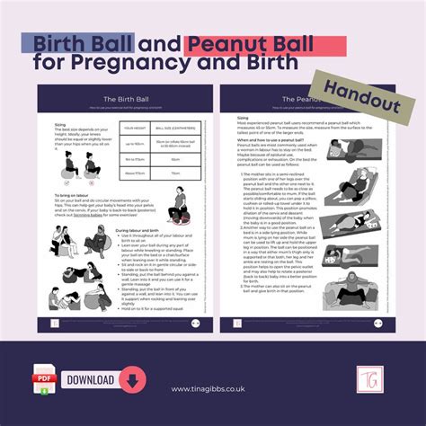 Birth Ball and Peanut Ball Handout (pdf) - Tina Gibbs