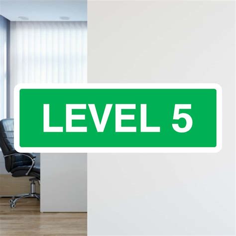 Level 5 Floor Identification Sign – The Sign Shed