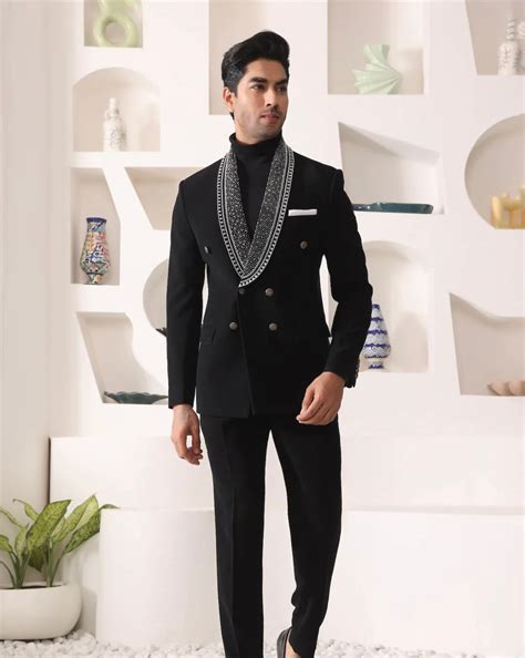 Men's Black Double-Breast Classic Tuxedo Suit - Timeless Formalwear by ...