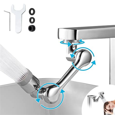 Faucet Extender, Universal Rotating Faucet Extender, 1080 Degree Swivel ...