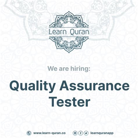 Quality Assurance Tester Vacancy - Learn Quran Post