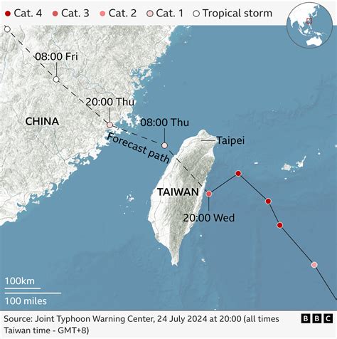 Ship with nine crew sinks off Taiwan as typhoon hits - BBC News
