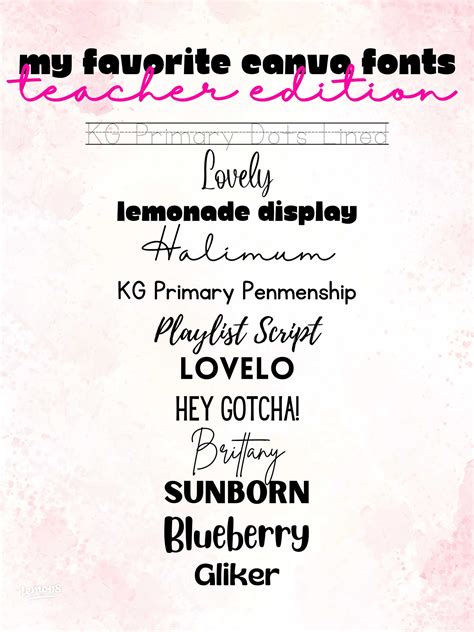 Top Canva Fonts for Teachers: My Favorite Picks | Teacher fonts, Teachers, Teaching
