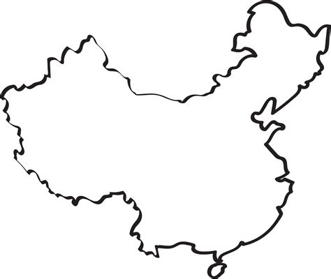China Outline Map Printable
