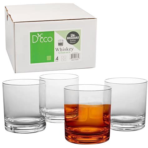 Unbreakable Whiskey Glasses - 100% Tritan - Shatterproof, Reusable ...