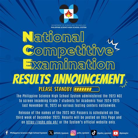 ADVISORY: RELEASE OF THE NAMES OF THE 2023 NCE PASSERS — Philippine ...