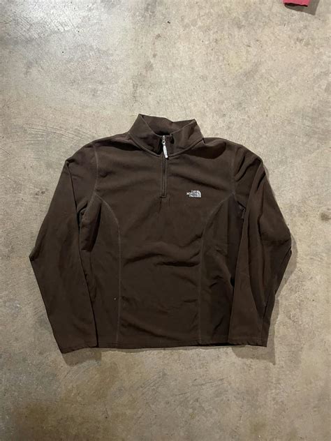 The North Face × Vintage The North Face Brown Quarter Zip Fleece | Grailed