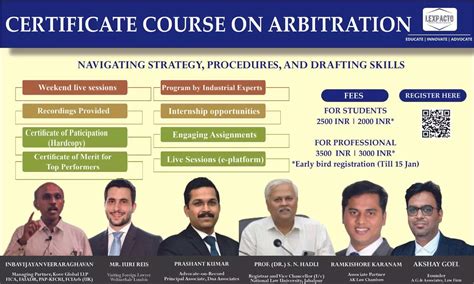 Certificate Course on Arbitration Navigating Strategy, Procedures, and ...