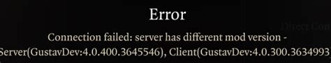 Create Mod Causing Server to Refuse Connection 的图像结果