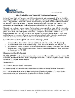 Personal Trainer Job Application Form | pdfFiller