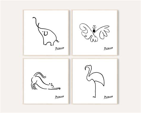 Picasso Line Drawings Animals