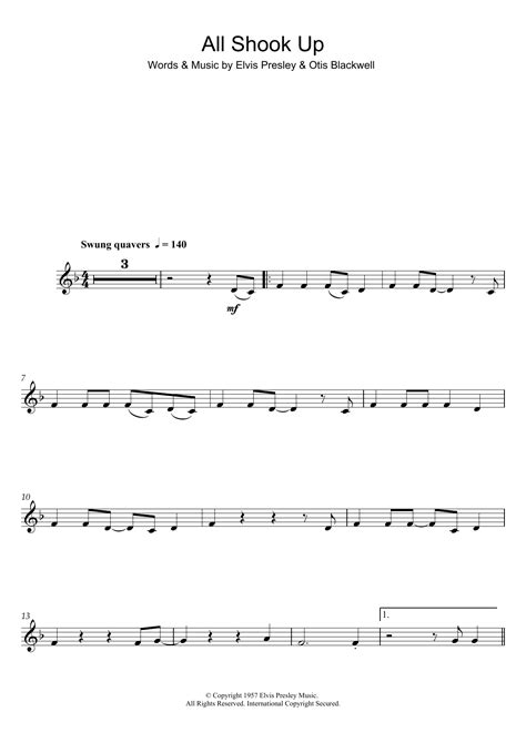 Download All Shook Up - Elvis Presley | Real Book – Melody, Sheet Music ...
