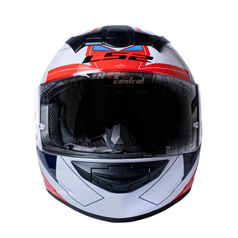LS2 FF352 Betha White Red Gloss Helmet– Moto Central