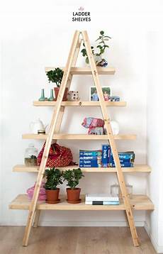 Arrange Things On A Diy Ladder Shelf by 26 Best Diy Bookshelf Ideas And Designs For 2017 Arrange Things On A Diy Ladder Shelf