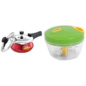 Buy Prestige Deluxe Duo Plus Induction Base Aluminum Pressure Cooker, 1 ...
