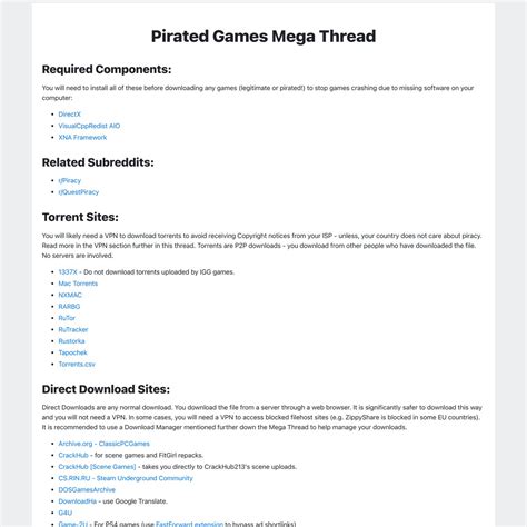 Pirated Games Mega Thread — Are.na