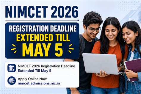 NIMCET 2026 Registration Last Date Extended