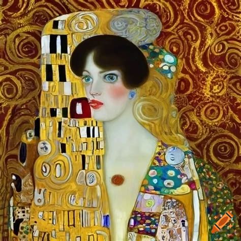 Gold painting by gustav klimt on Craiyon