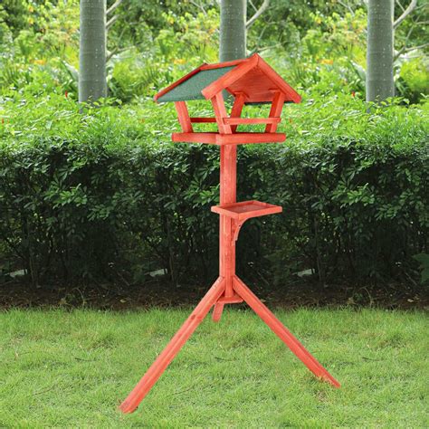 Petsfit Outdoor Free Bird Feeder Stand Pole Wooden High Quality ...