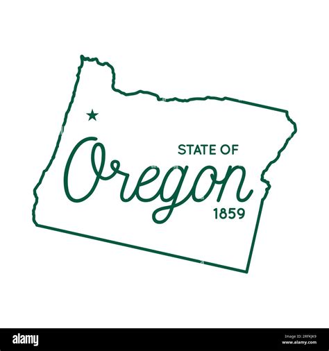 State of Oregon map. Oregon map design template. Vector and illustration Stock Vector Image ...