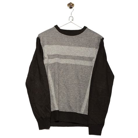 American Vintage Men's Grey and Black Sweatshirt | Depop