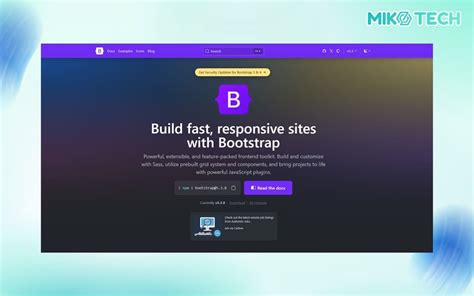Bootstrap 4 Installation 的图像结果