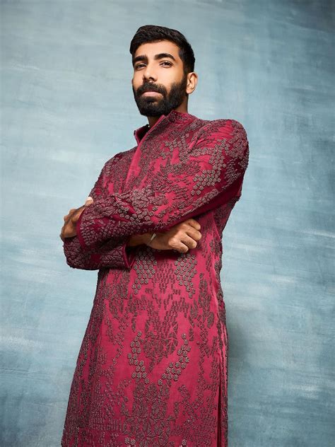 Jasprit Bumrah In Pyrrhus Sherwani Set – Rohit Gandhi & Rahul Khanna