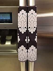 Kuber Industries Floral Design Cotton Refrigerator Door Handle Covers ...