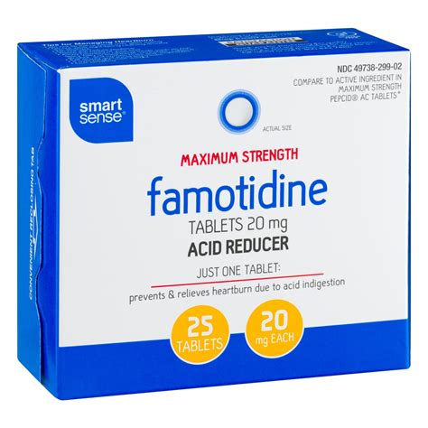 Smart Sense Famotidine Acid Reducer Maximum Strength Tablets - 25 CT