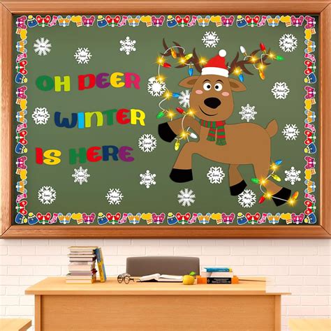 Amazon.com : Mooliwe 67 Pcs Large Christmas Bulletin Board Set with ...