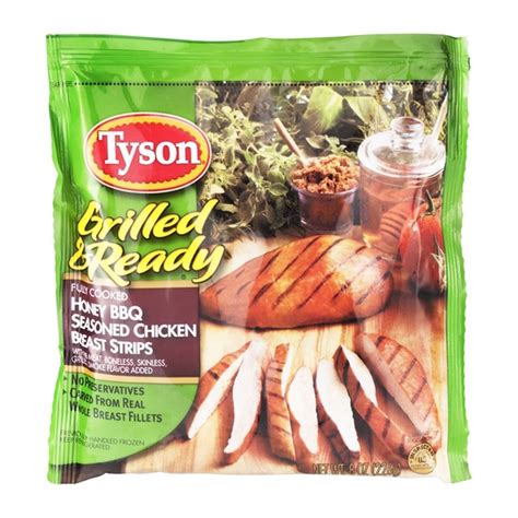 Tyson Grilled & Ready Seasoned Chicken Breast Strips Honey BBQ (8 oz ...