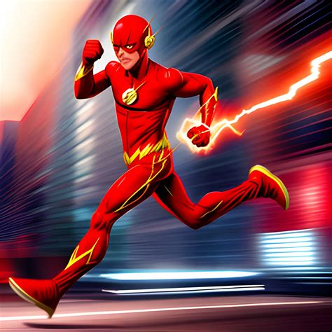 The Flash Running Fast