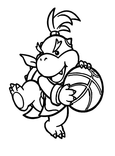 Bowser And Bowser Jr Coloring Page