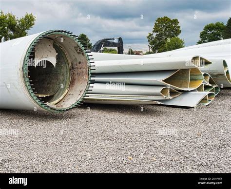 wind turbine blades for recycling Stock Photo - Alamy