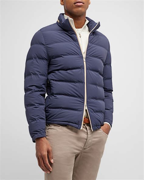 Brunello Cucinelli Men's Quilted Down Puffer Jacket | Neiman Marcus