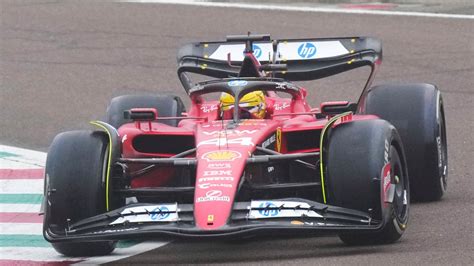 Lewis Hamilton drives Ferrari F1 car for first time in test at new team ...