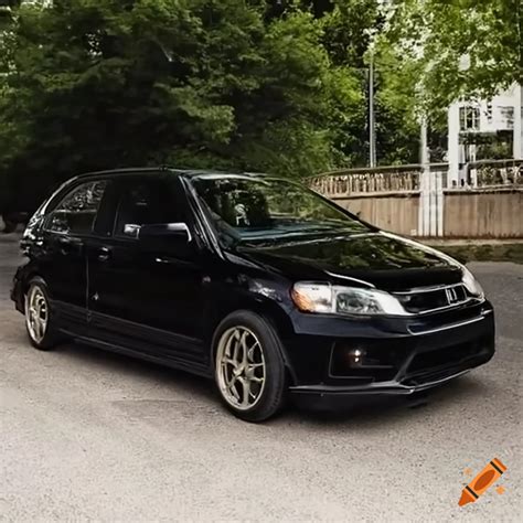 Old black honda civic on Craiyon