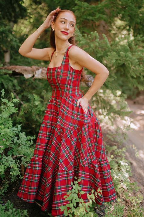 Madonna Dress in Red Plaid | Whimsically Feminine Timeless Twirly ...