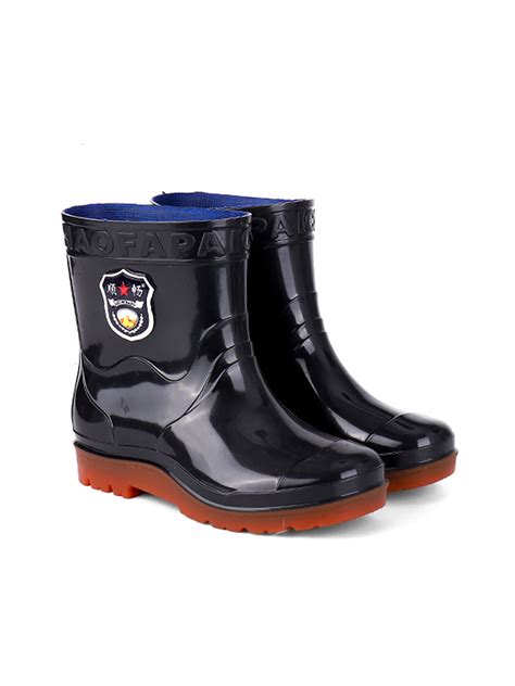 Frontwalk Men Rain Boots Plush Lining Garden Shoes Waterproof Work Shoe ...