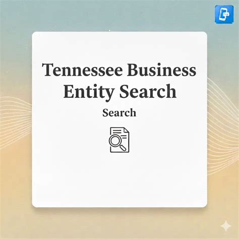 Business Entity Search Tennessee