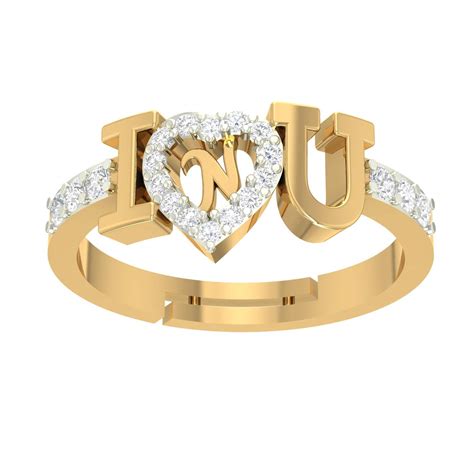 Buy Kanak Jewels I Love you N Letter Gold Adjustable Valentine Latest ...