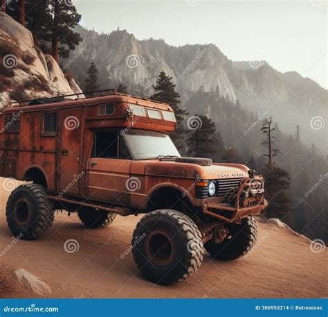 Rusty Dirt Offroad 4x4 Lifted Vintage Custom Camper Conversion Jeep Overlanding In Mountain ...