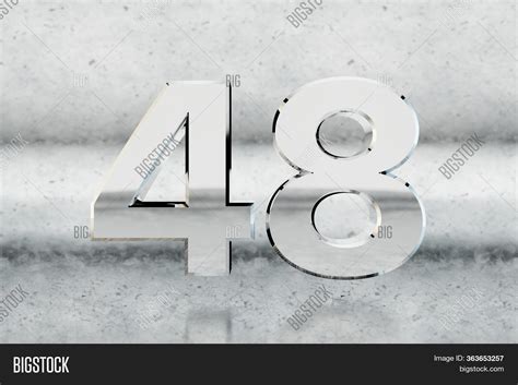 Chrome 3d Number 48. Image & Photo (Free Trial) | Bigstock