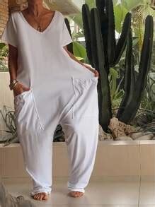 Women's Casual Loose Jumpsuit, Spring/Summer, Suitable For Daily ...