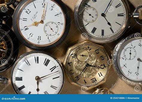 A Set of Antique Gold and Silver American and Swiss Pocket Watches with ...